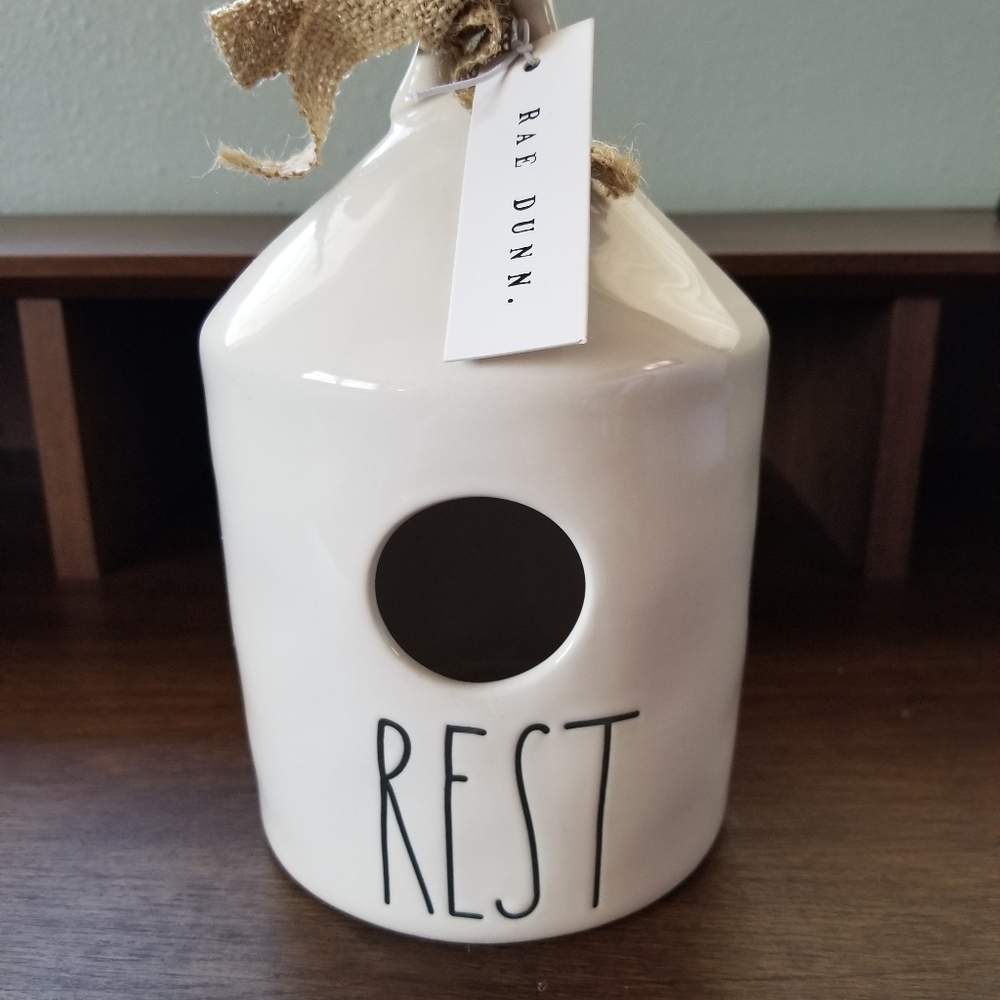 Rae Dunn Rest birdhouse